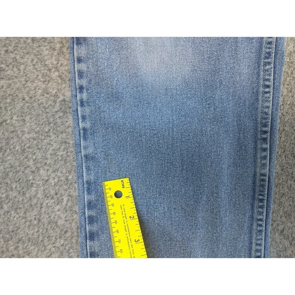 Wrangler 9760WDR Mens Light Wash Straight Leg Denim Jeans Blue 34x33 Distressed
